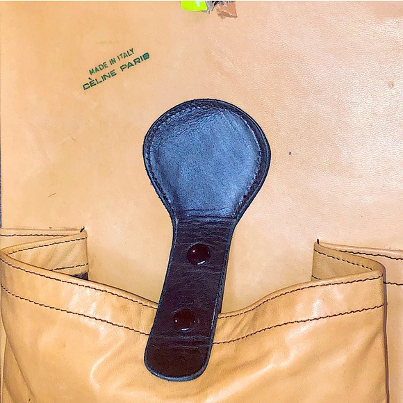 CELINE Brown Leather and Canvas Oversized Briefcase Suitcase Brass Locks ~1980’s - Picture 8 of 17